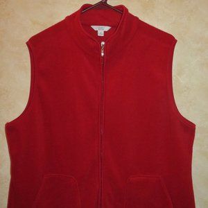Craft & Barrow XL Red Plush Vest